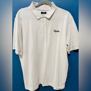 Rapha Off-White Polo with Black Script Logo